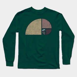 Geometric Fibonacci Spiral Long Sleeve T-Shirt